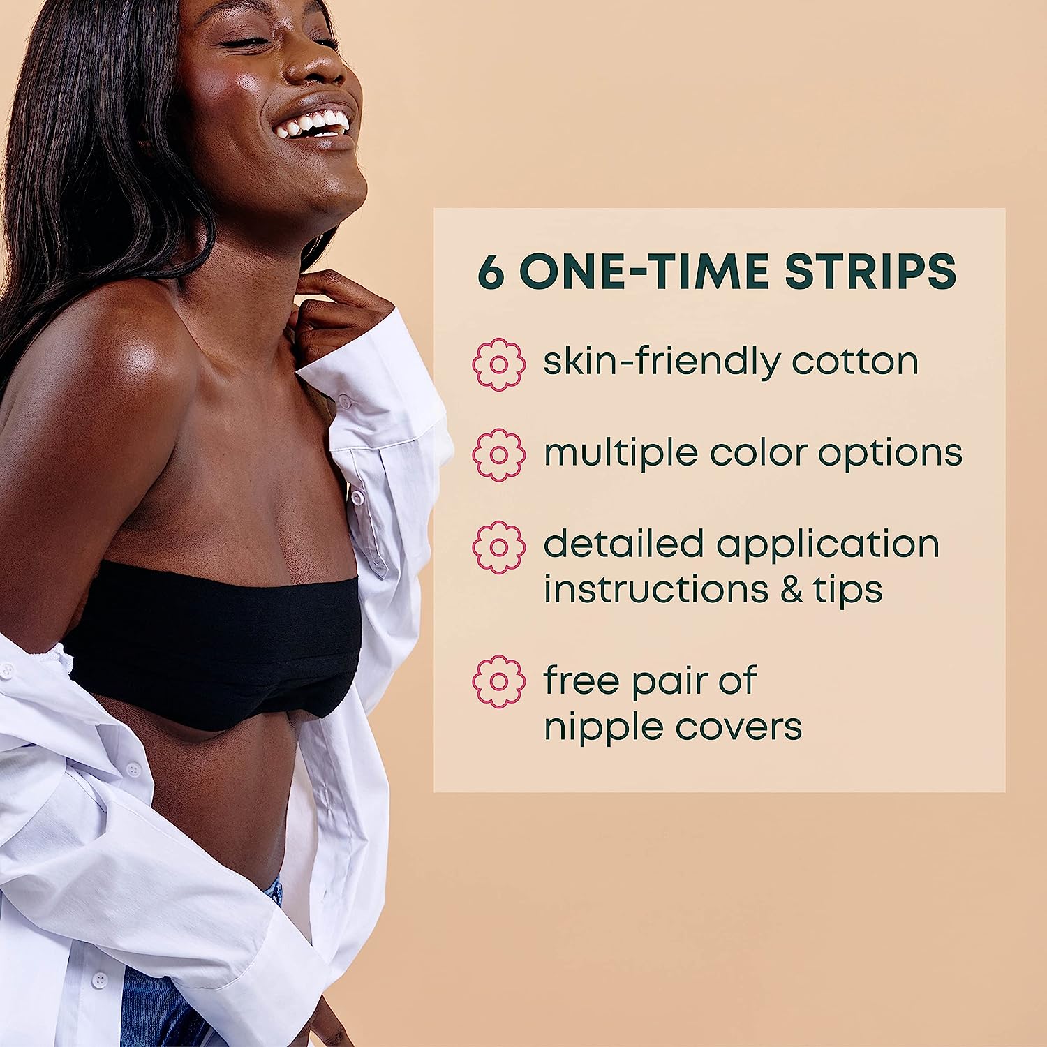 Boob Tape Boobytape for Breast Lift | Achieve Chest Brace Lift & Contour of Breasts | Sticky Body Tape for Push up & Shape in All Clothing Fabric Dress Types | Waterproof Sweat-Proof Bob Tape - Image 2